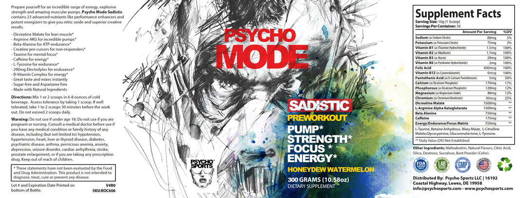 Psycho Mode Sadistic - Honeydew Watermelon