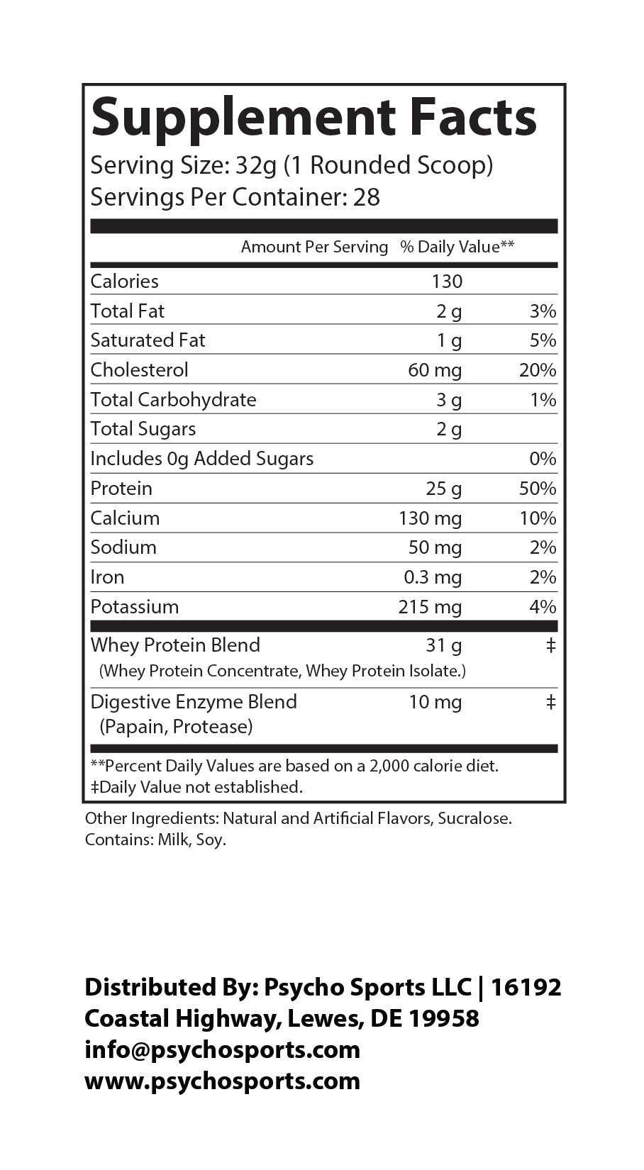 Psycho Whey - Cinnamon Swirl Milkshake